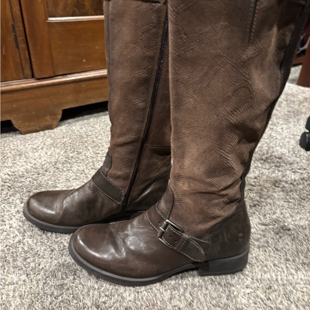Miz Mooz Dark Brown Knee Boots